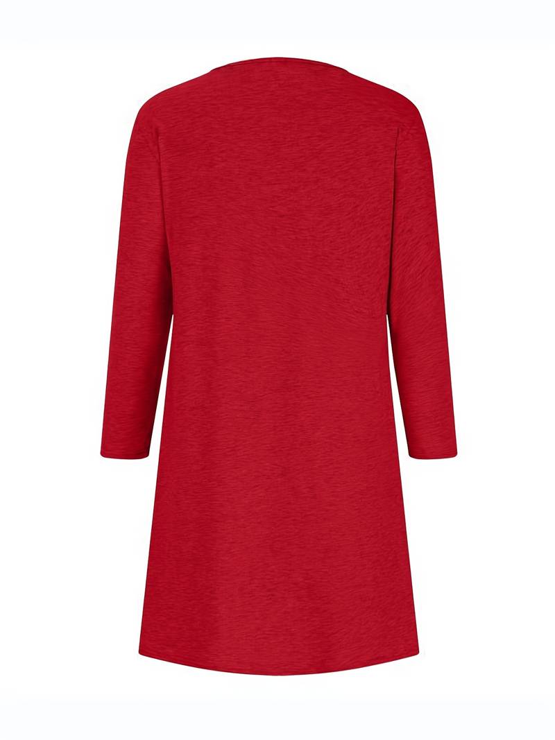 Mariela™ - Rutig Långärmad Klänning