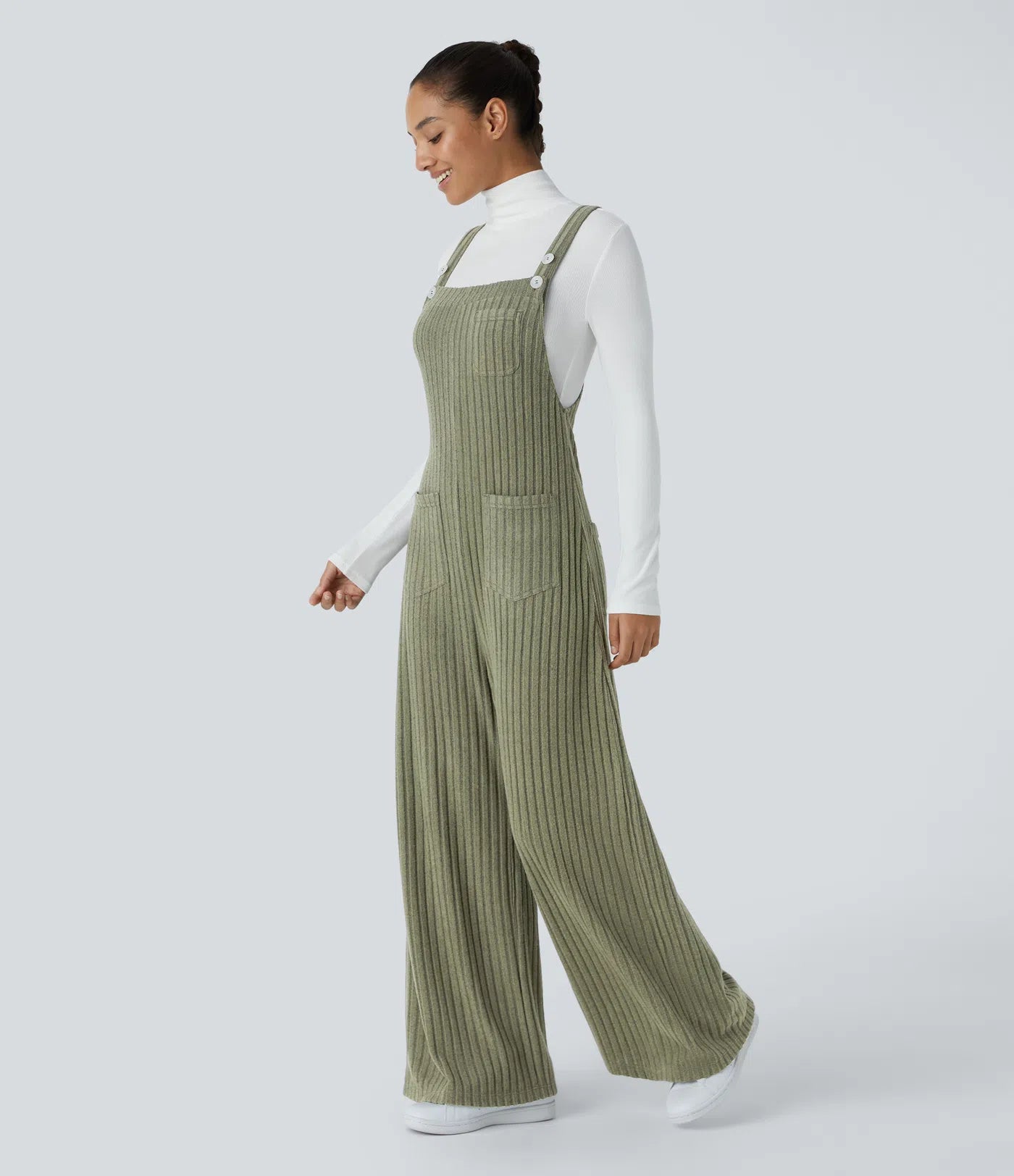 Liora™ - Ribbad Stickad Jumpsuit