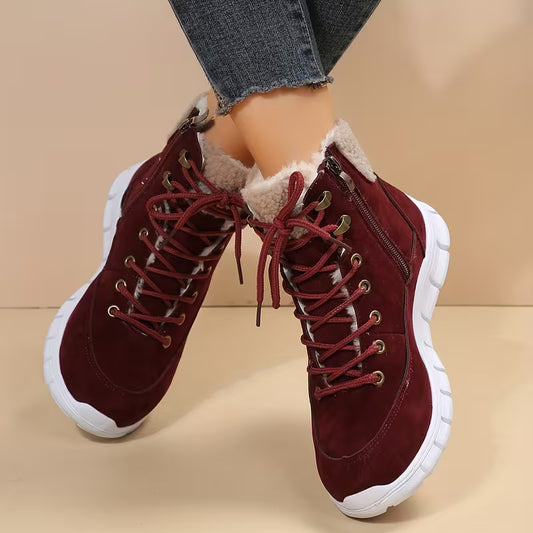 Amelina™ - Tjocka Plyschiga Utestövlar