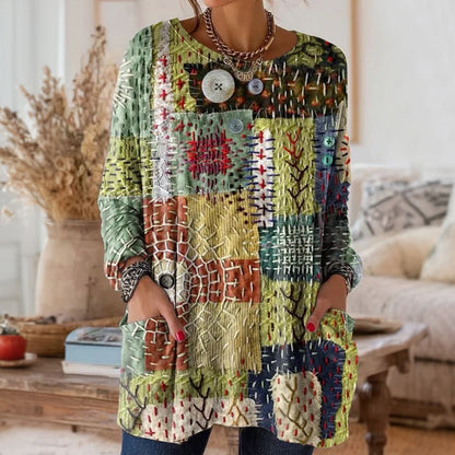 Maika™ - Avslappnad Vintage Topp