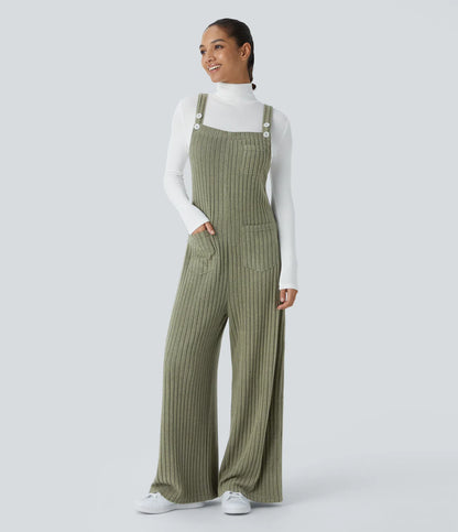 Liora™ - Ribbad Stickad Jumpsuit