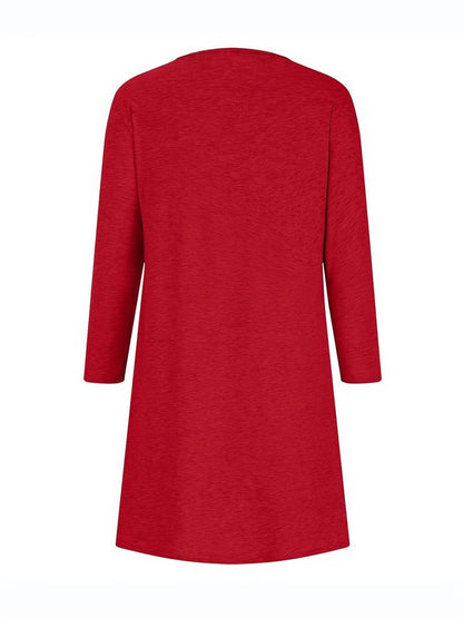 Mariela™ - Rutig Långärmad Klänning