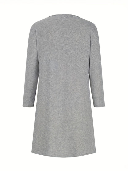 Mariela™ - Rutig Långärmad Klänning