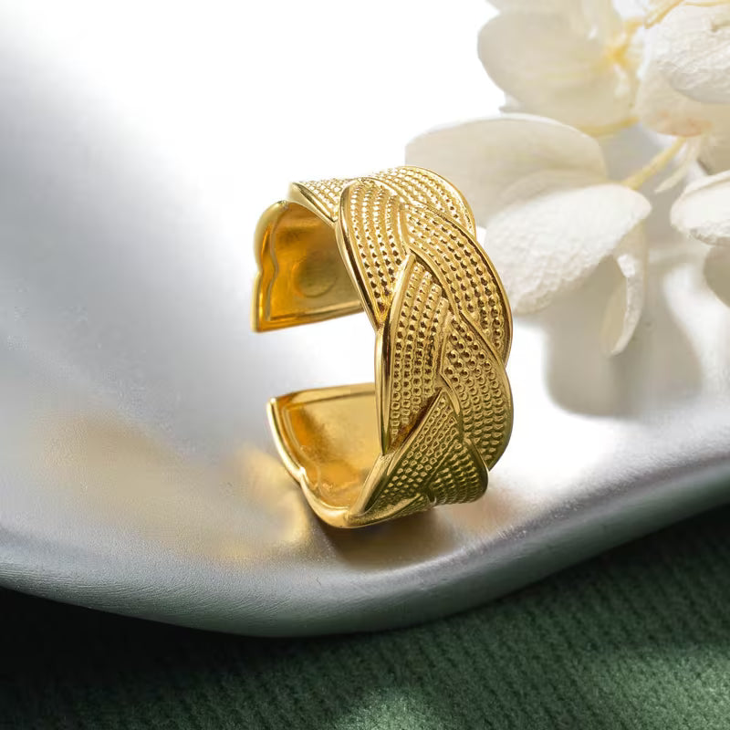 Vintagejusterbar Stålring | Tillsammans mot Bröstcancer