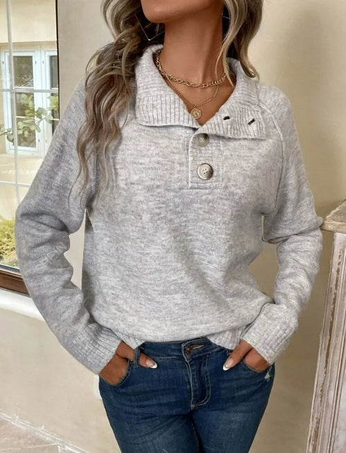 Livia™ - Avslappnad Stilren Stickad Tröja