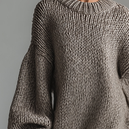 Julia™ - Lång Stickad Klänning