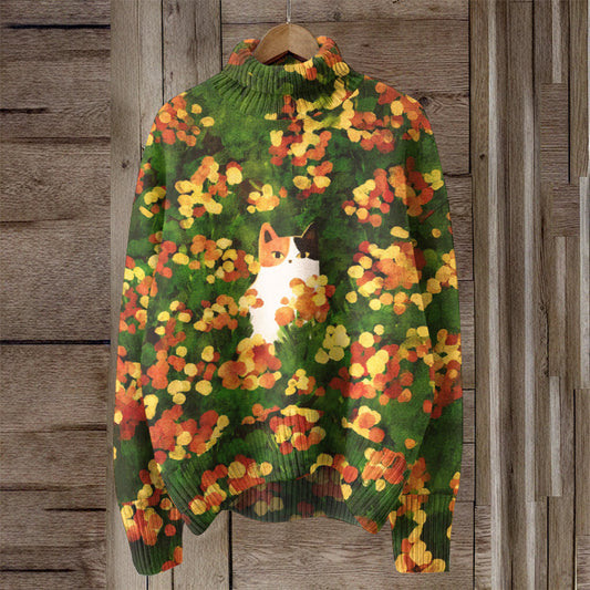 Selina™ - Blommig Stickad Tröja