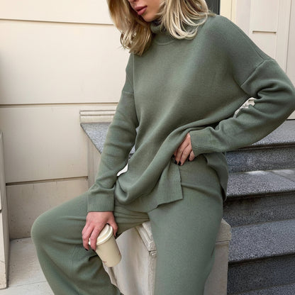 Alvessa™ - Hög Hals Stickad Tröja