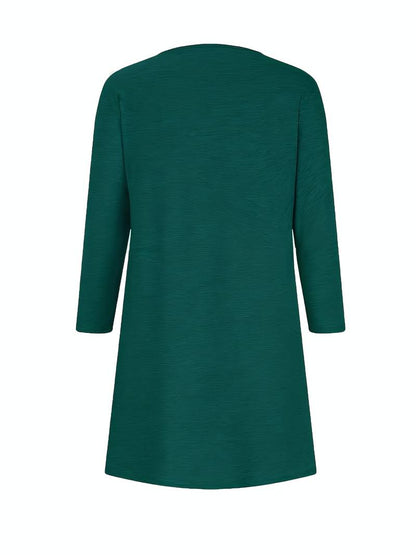 Mariela™ - Rutig Långärmad Klänning