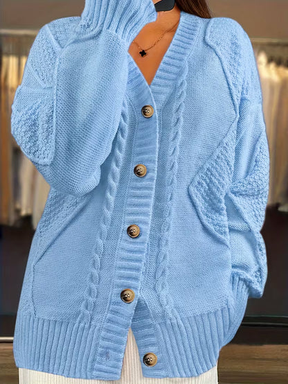 Knappad Stickad Cardigan | Tillsammans mot Diabetes