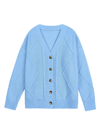 Knappad Stickad Cardigan | Tillsammans mot Diabetes