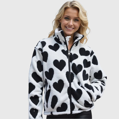 Celine™ - Hjärtprintad Långärmad Jacka